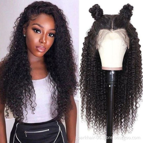 32 34 36 38 40 Inch Brazilian Human Hair Kinky Curly 13x4 13x6 Lace Frontal Wigs,Wholesale Raw Virgin Hair 5x5 Lace Closure Wig